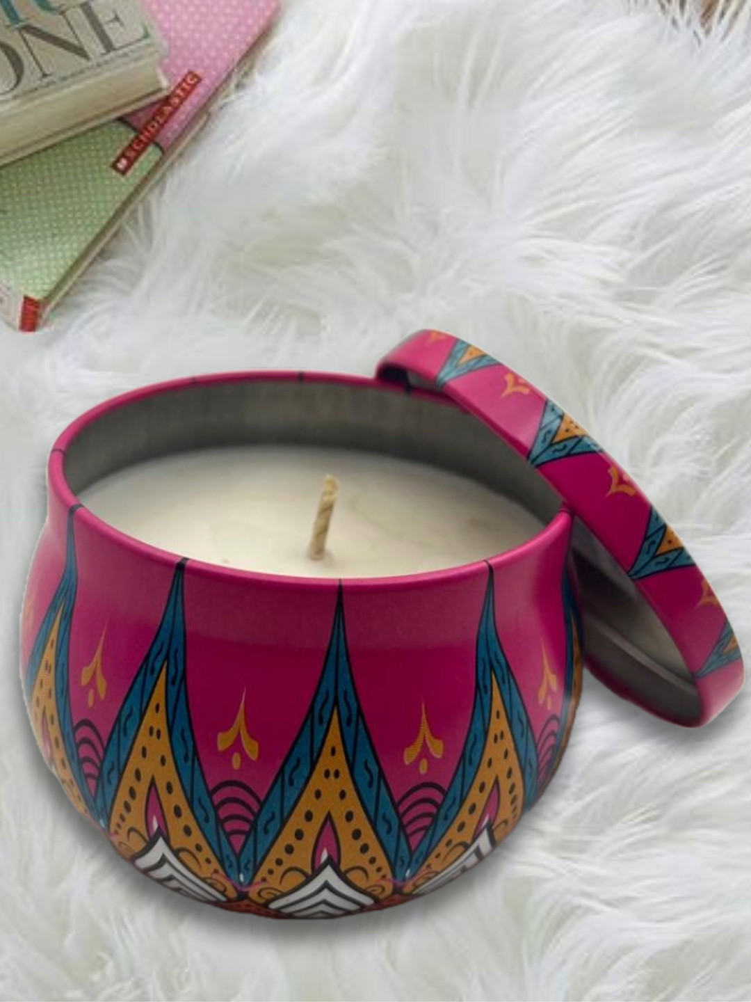 Earthly Edges Scented 1 Wick Scented Abstract Round Regular Jar Candles