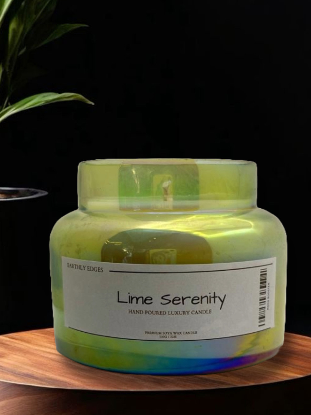 Earthly Edges Scented 1 Wick Lime Serenity Solid Round Regular Jar Candles
