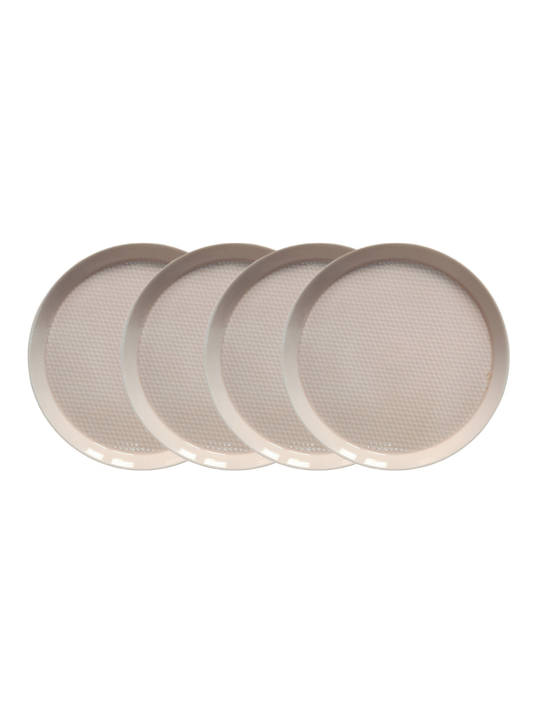 Chabby Chic Pink 4 Pieces Textured Porcelain Dinner Plates