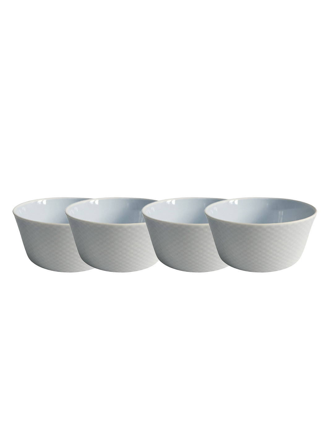 Chabby Chic Blue 4 Pieces Textured Porcelain Bowls
