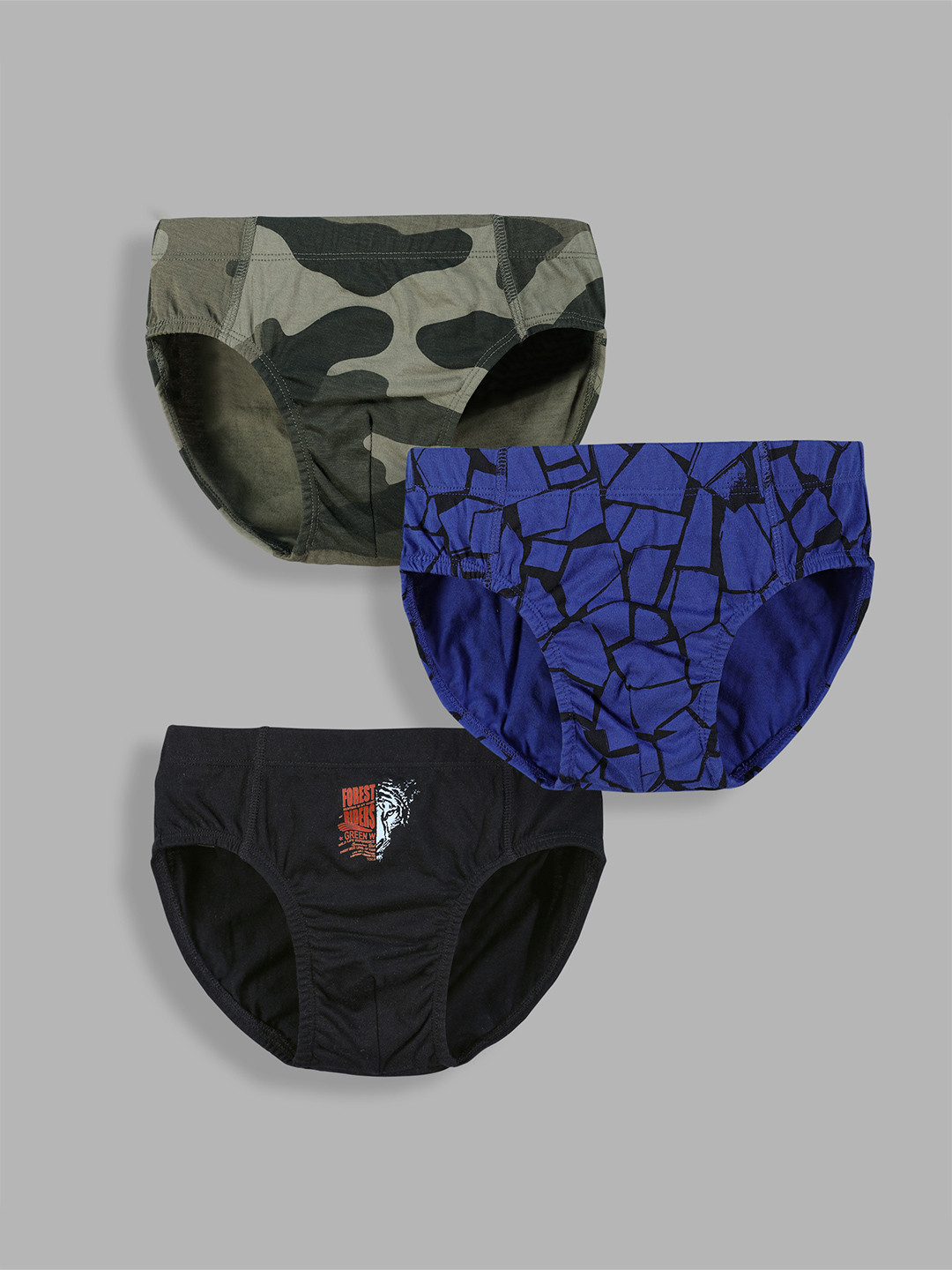 TRESNOVA Boys Pack Of 3 Pure Cotton Basic Briefs with Anti-Microbial Technology