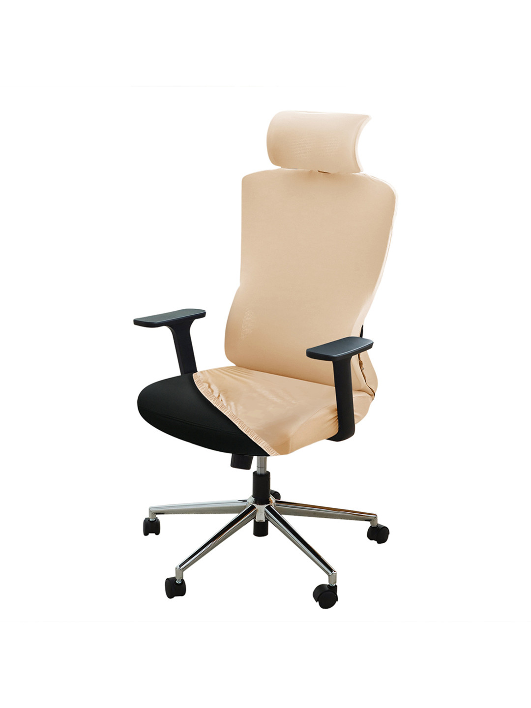 HOKIPO Office Chair Cover With Headrest Cover Elastic Rotating Boss Chair Seat Cover