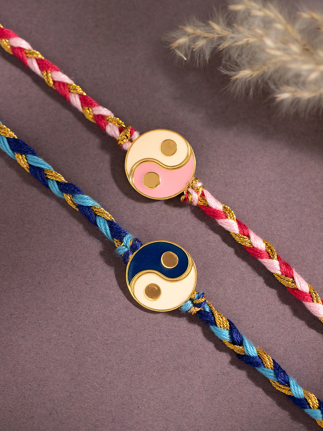 Voylla Set of 2 Cosmic Yin-Yang Thread Rakhis