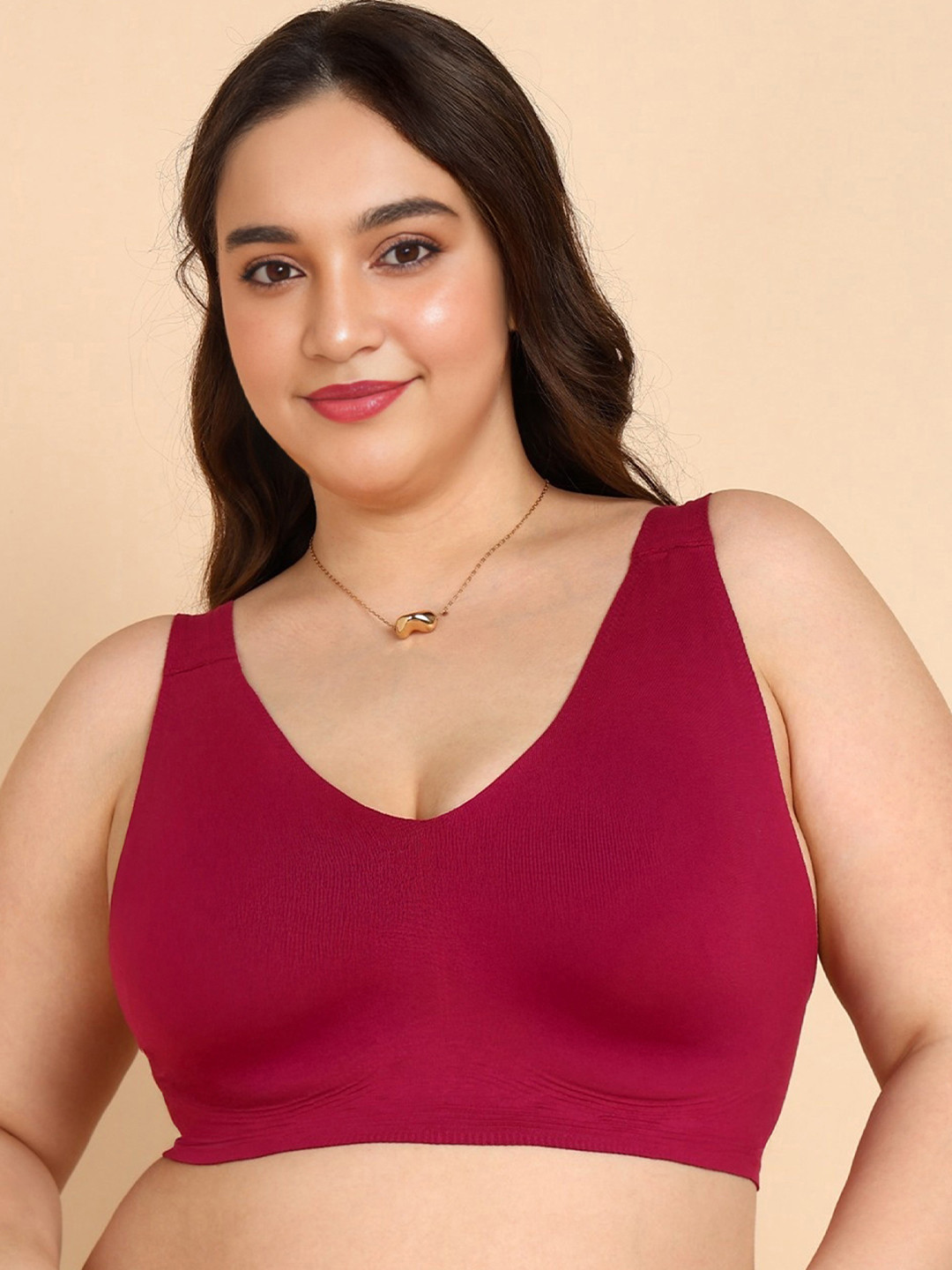 Dressberry Seamless Plus-Size Non-Padded Cotton Bra