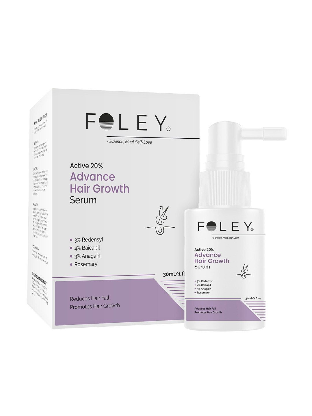 FOLEY Advanced Hair Growth Serum With 3% Redensyl & 4% Baicapil - 30 ml