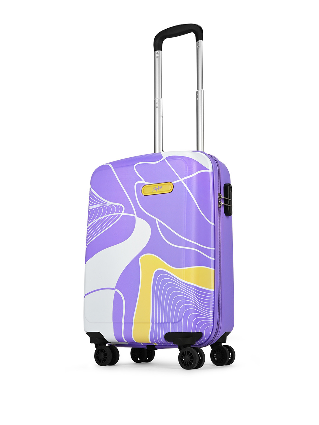 Skybags Paradise Printed Hard Sided Cabin 8 Wheel Trolley Suitcase