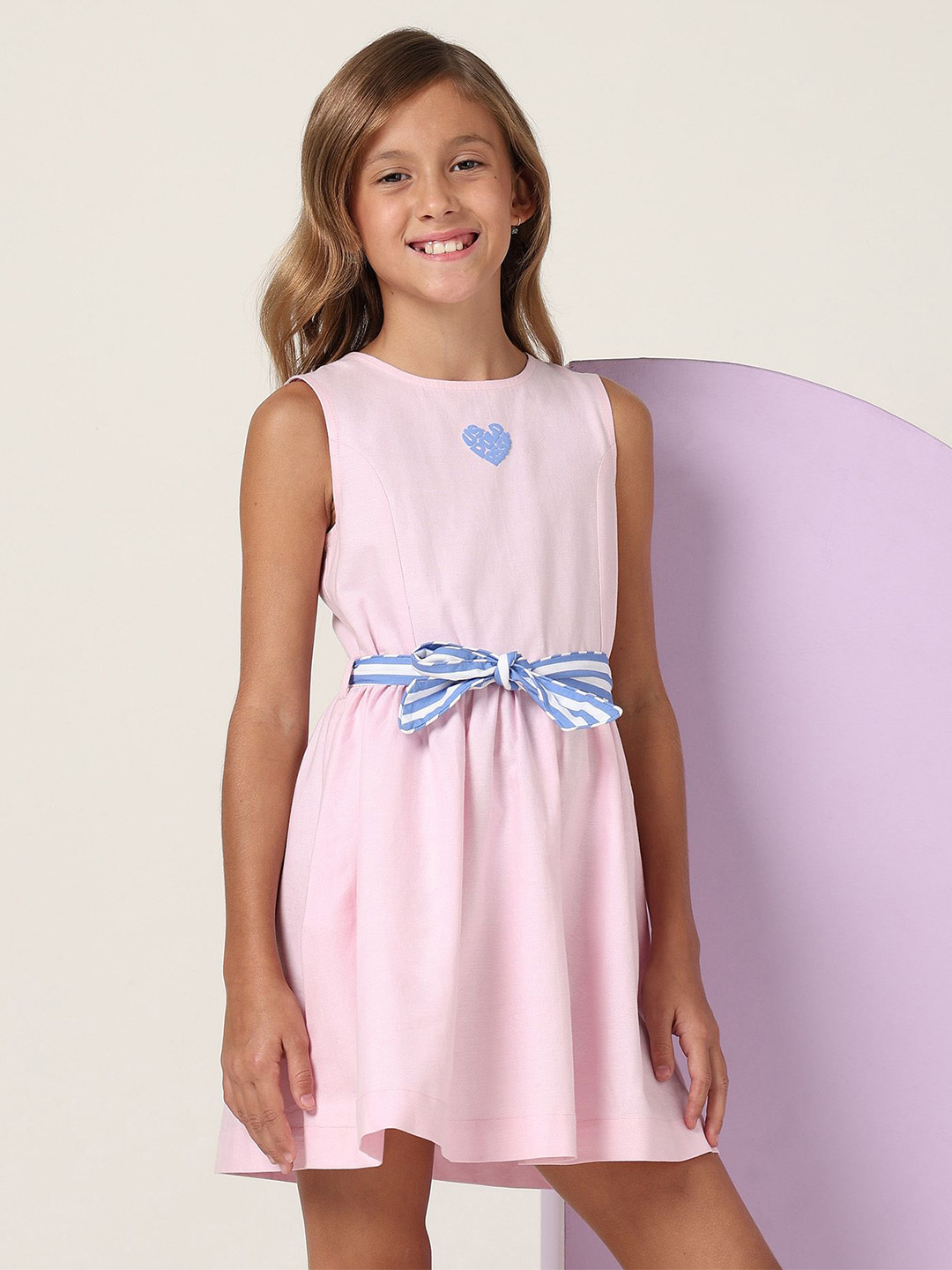 U.S. Polo Assn. Kids Print Fit & Flare Mini Dress