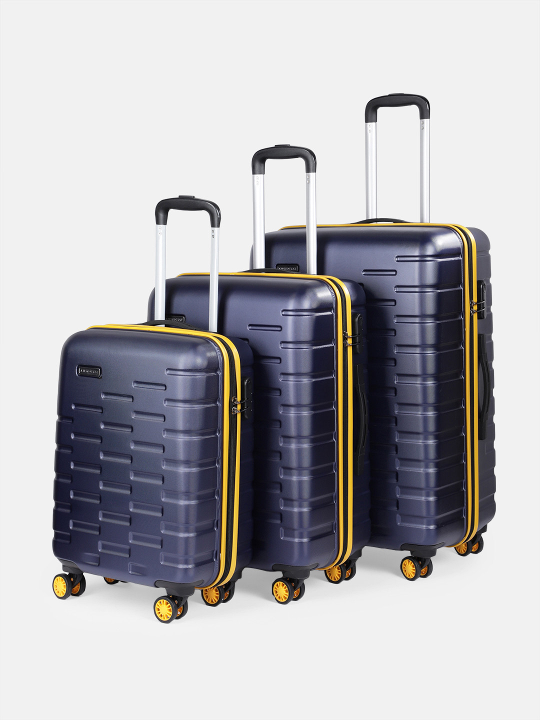 Aristocrat Fencer Pro Set Of 3 Textured Hard Trolley Bag- 186L