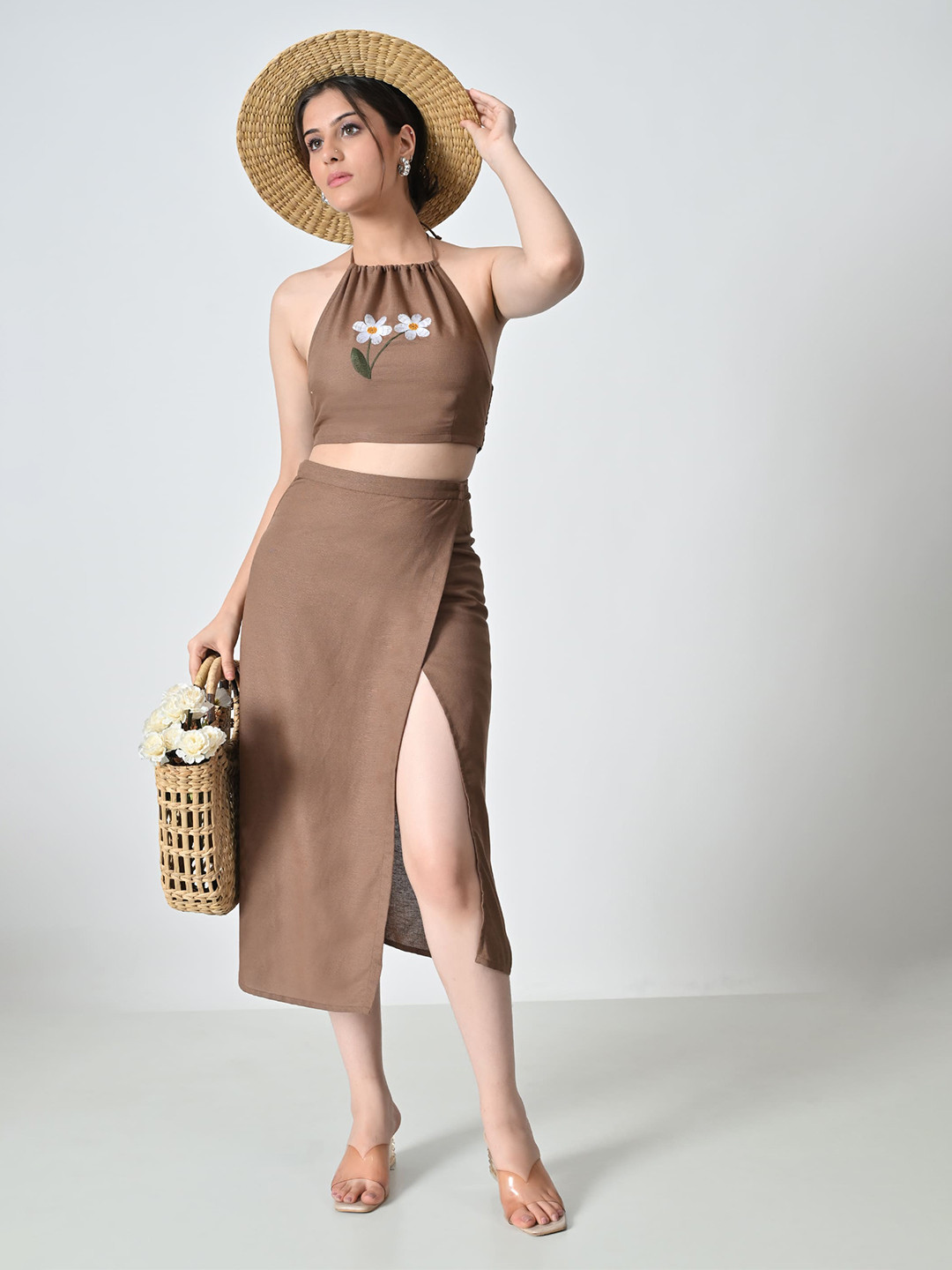 Hencemade Brown Co-ords Skirt Set