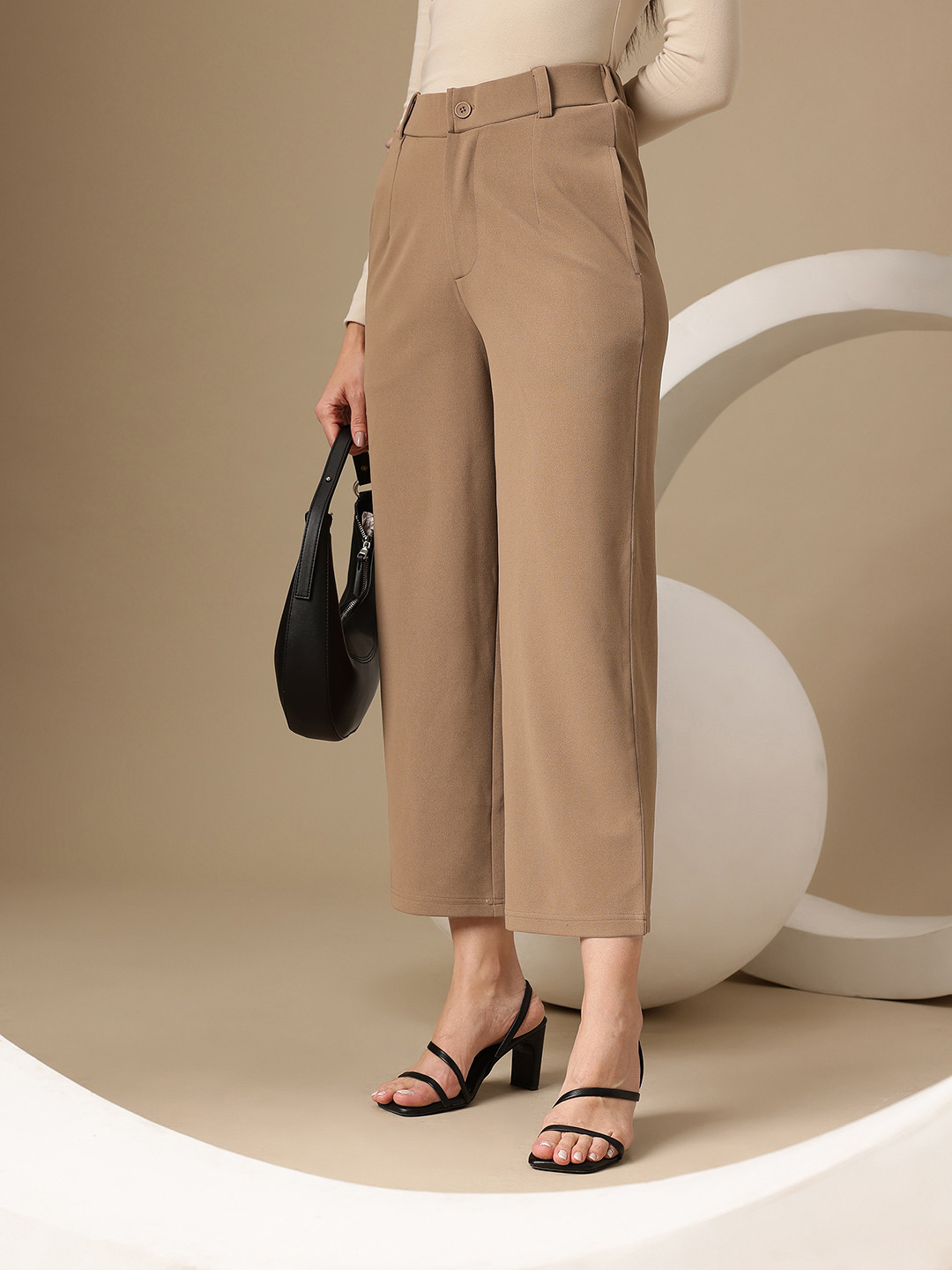 Chemistry Women Smart High-Rise Wrinkle Free Trousers