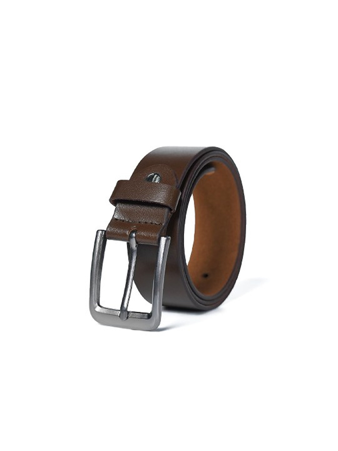 MaheTri Men Classic Formal Brown Leather Belt