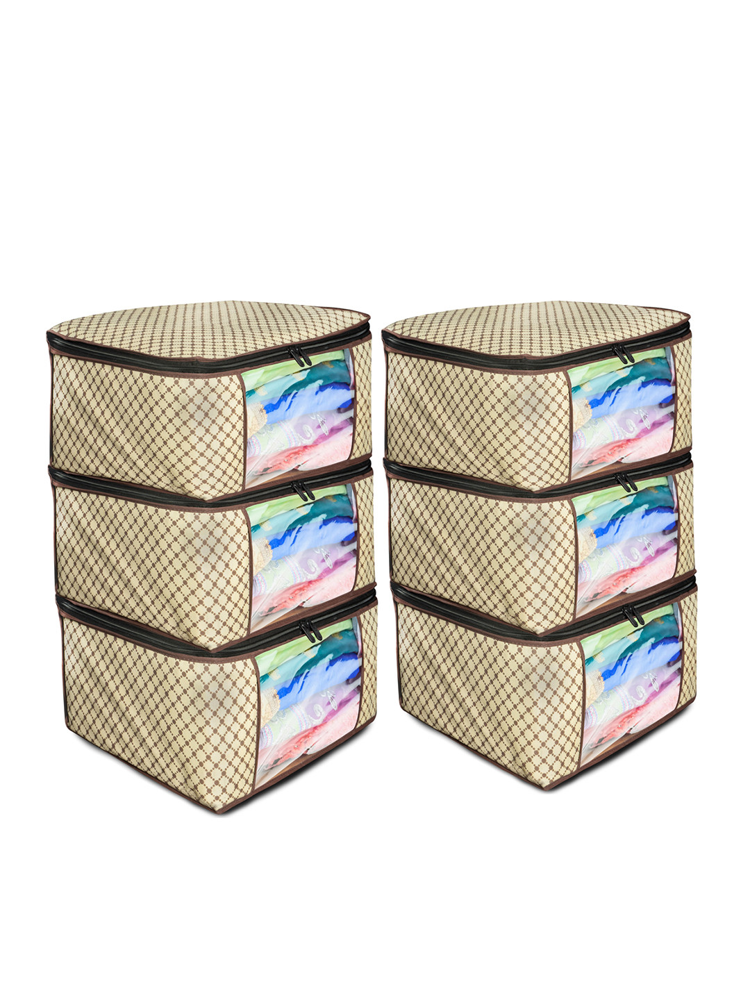 Star Weaves Yellow Set of 6 Regular Multi-Utility Organisers