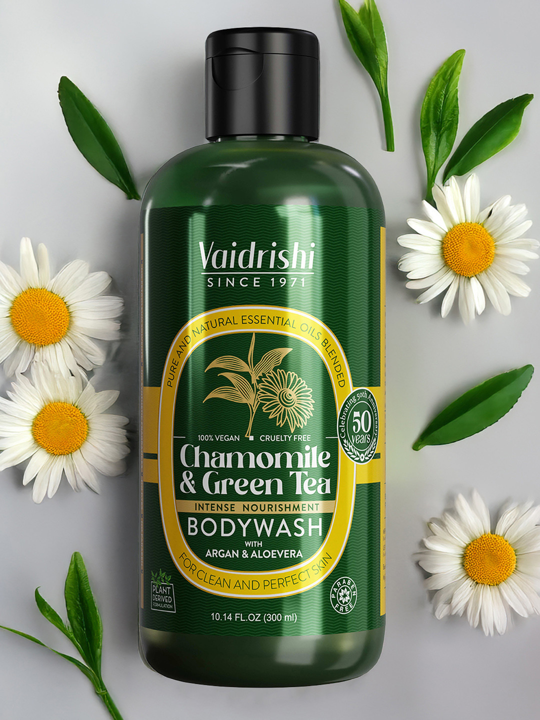 Vaidrishi Chamomile & Green Tea Body Wash For Dull & Rough Skin - 300 ml