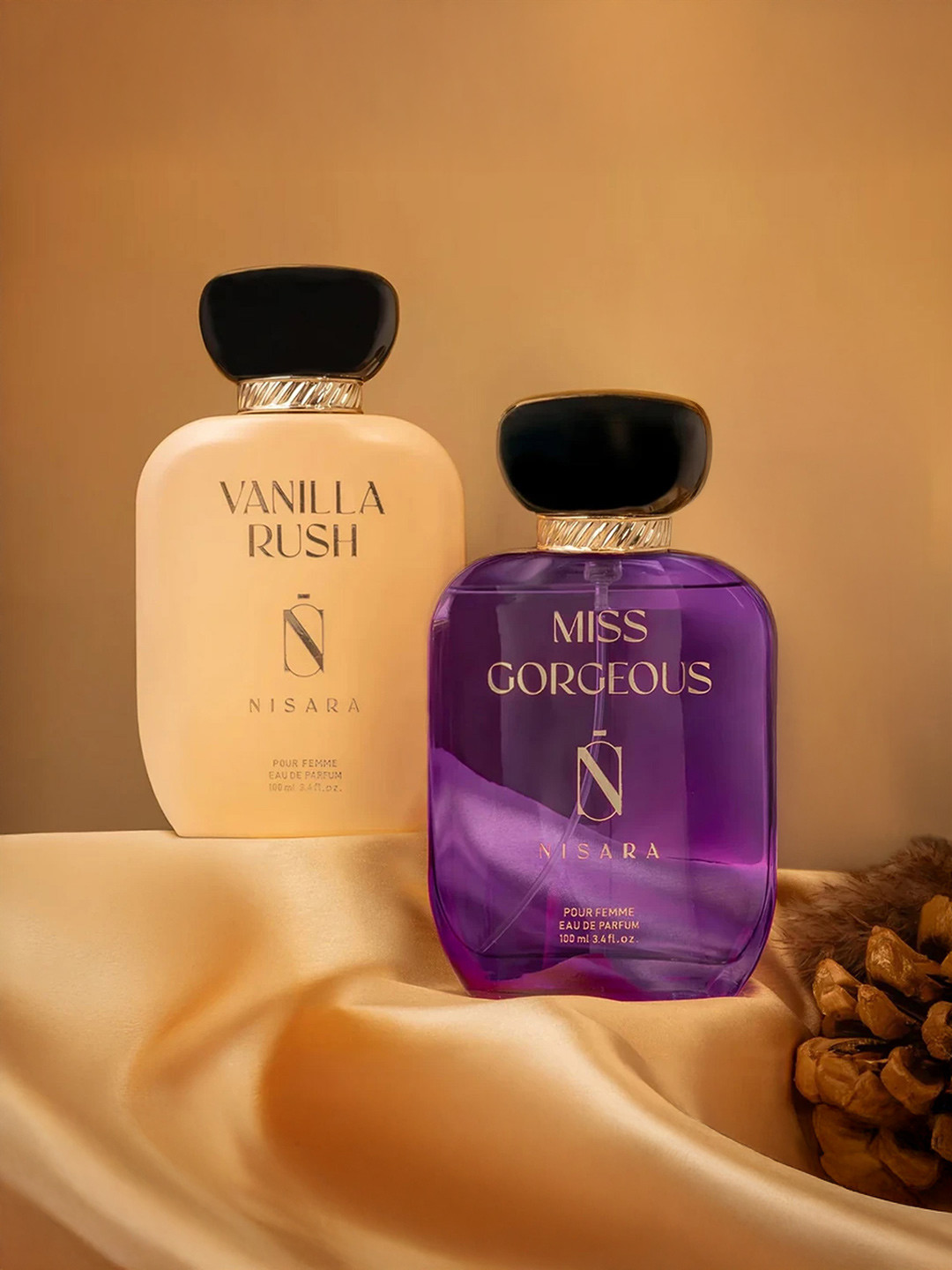 NISARA Women Set Of 2 Miss Gorgeous &  Vanilla Rush Long Lasting Eau De Parfum-100ml Each
