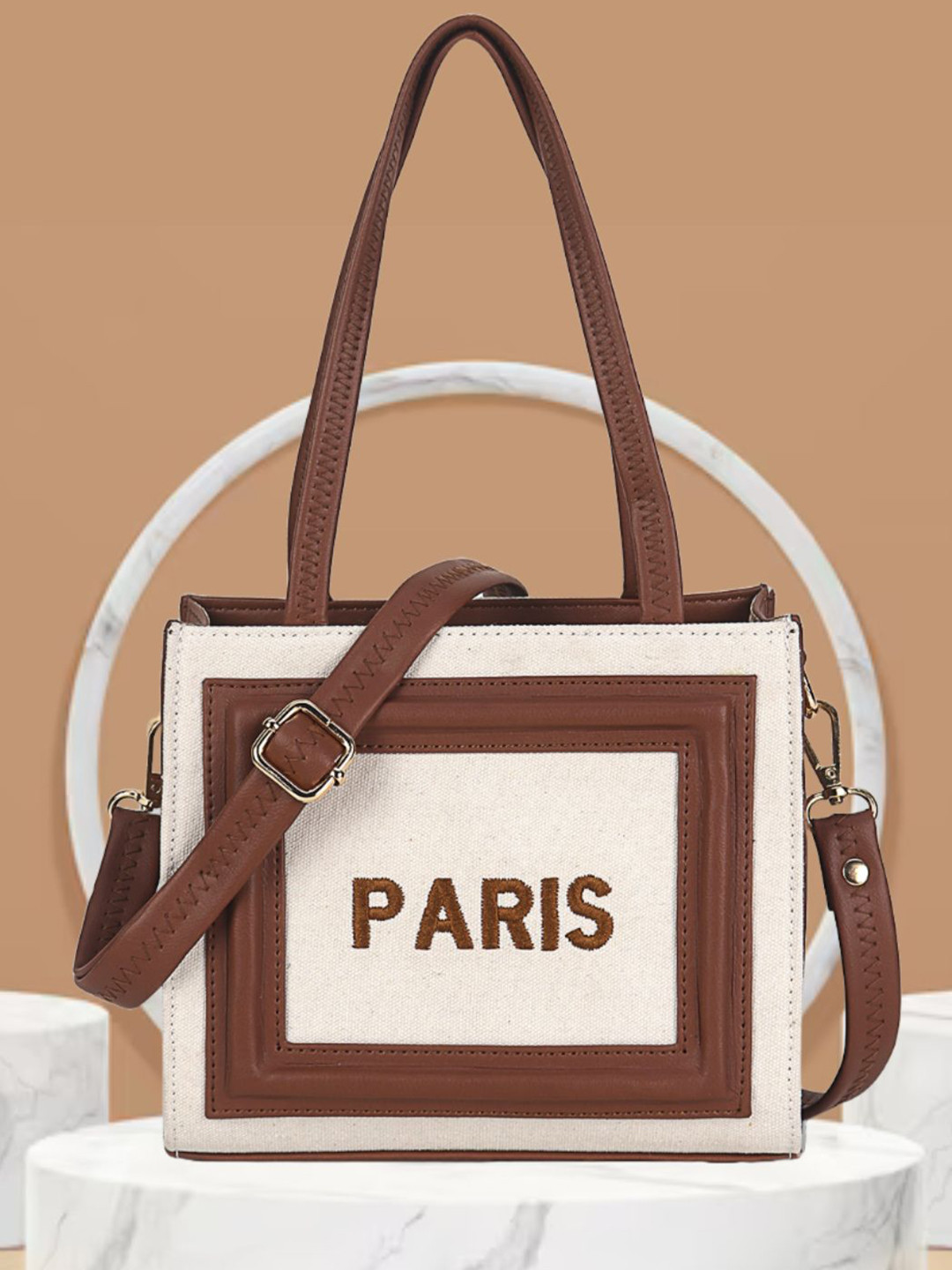 Yelloe Off White- Tan Shouder Bag