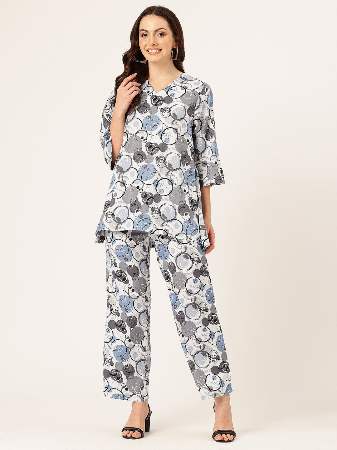 Sleek Italia Abstract Printed Co-Ords