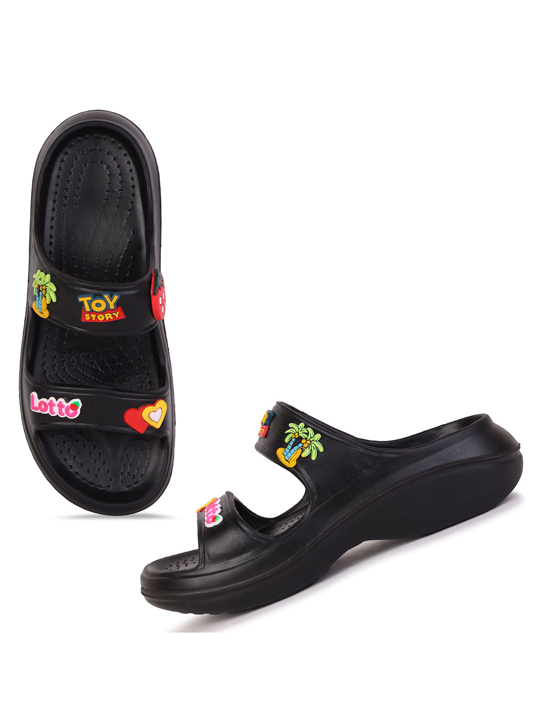 PENNEN Women Self Design Slider Flip Flops