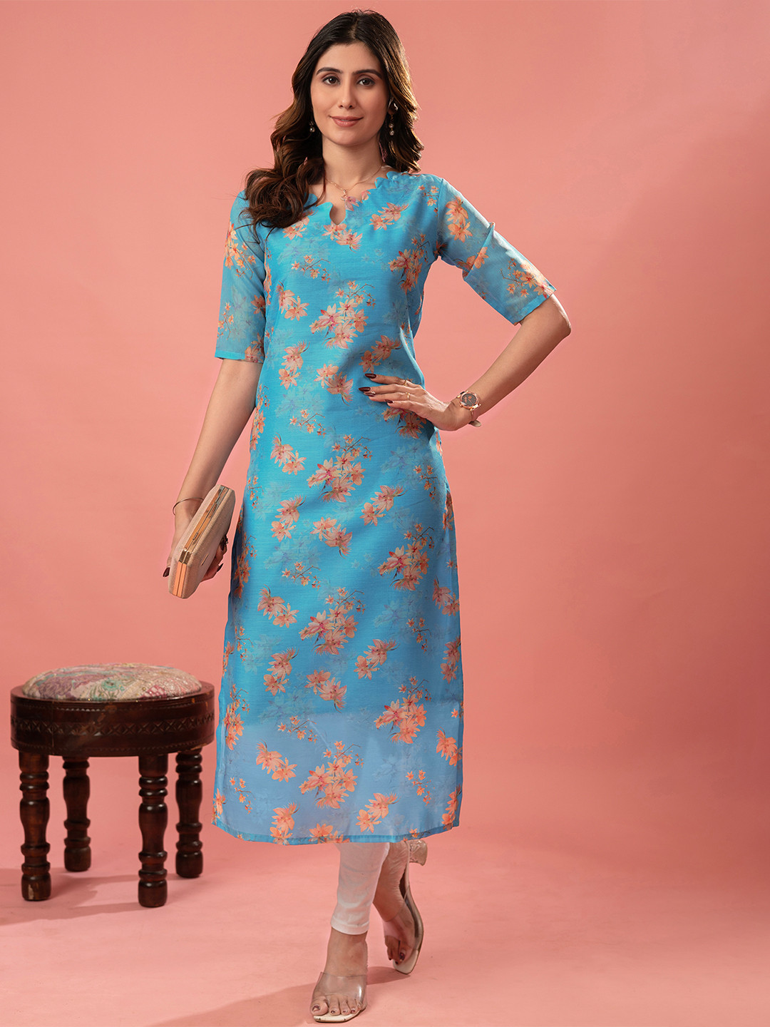 Sun Fashion And Lifestyle Women Floral Printed Kurta