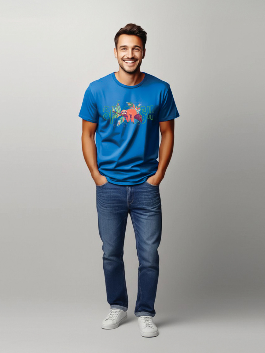 SPLOOSH Splooshin Sloth Printed Pure Cotton T-shirt