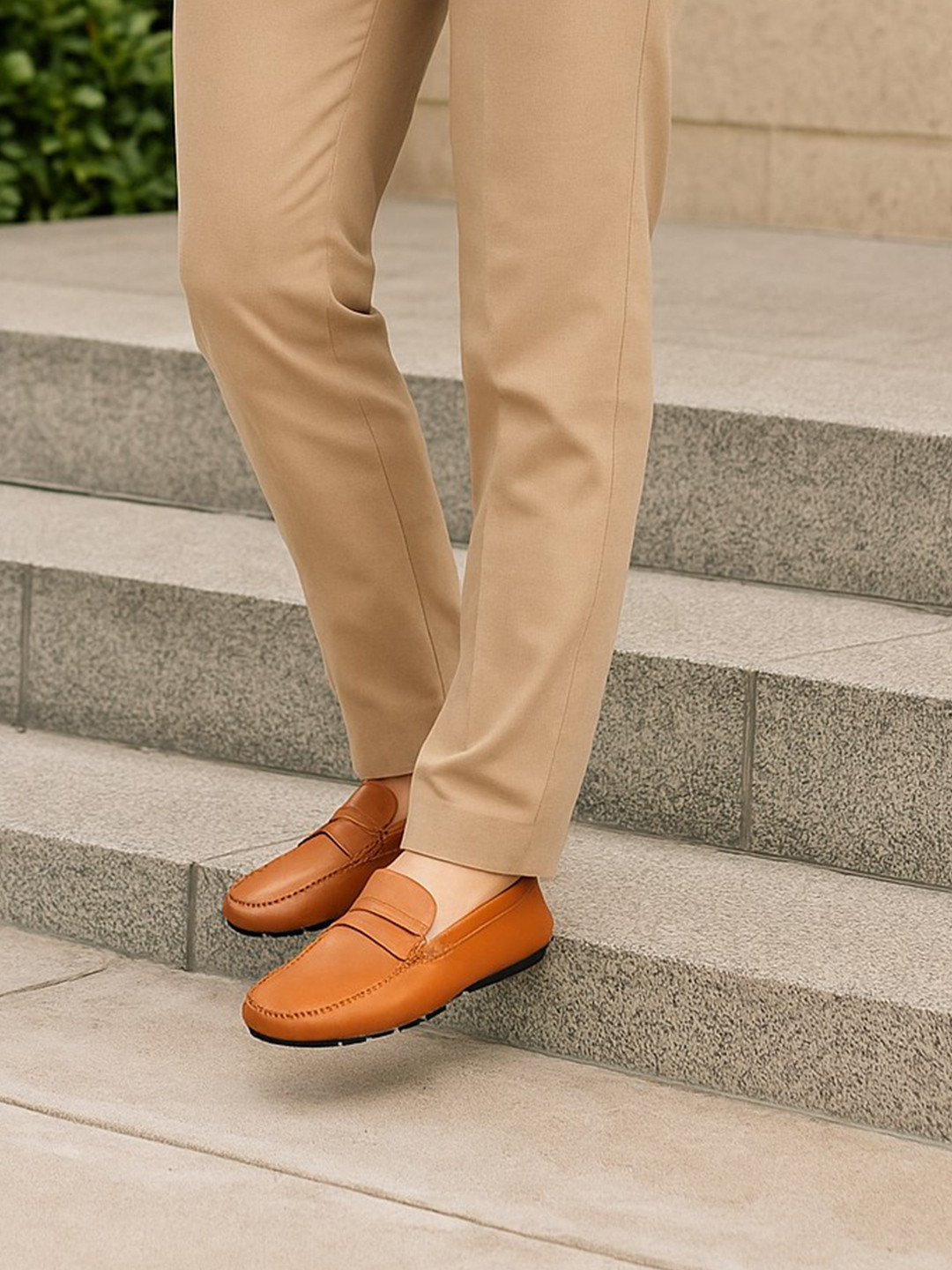 MICHEAL FERAAS Men Leather Driving Shoes