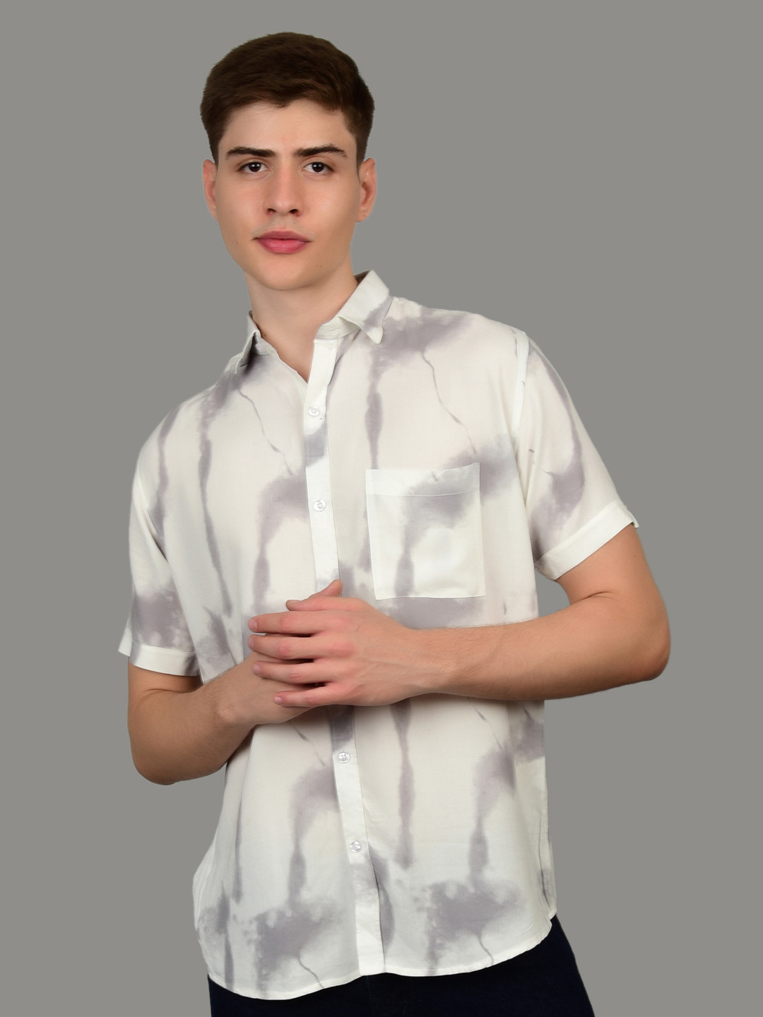 Heed Attentive Men Relaxed Fit Dyed Cotton Shirt