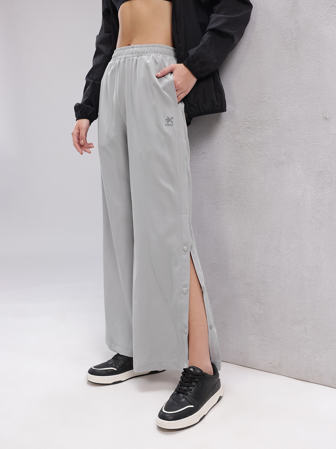 HRX by Hrithik Roshan Women Rapid-Dry Training Track Pants with Side Slits