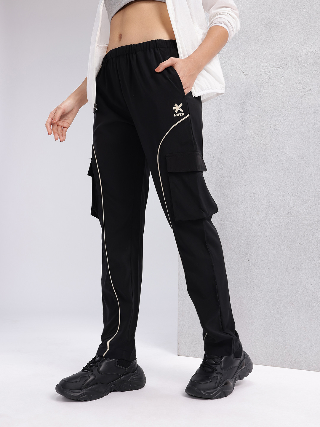 HRX by Hrithik Roshan Women Taping Detail Lifestyle Cargos
