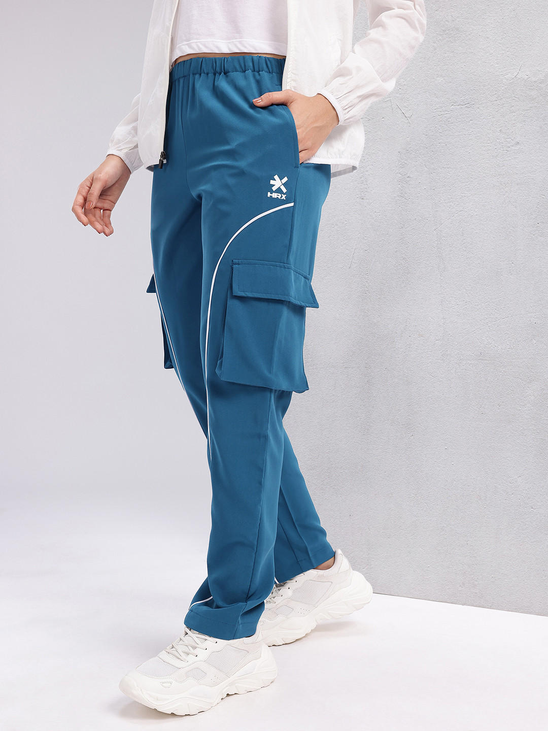 HRX by Hrithik Roshan Women Taping Detail Lifestyle Cargos