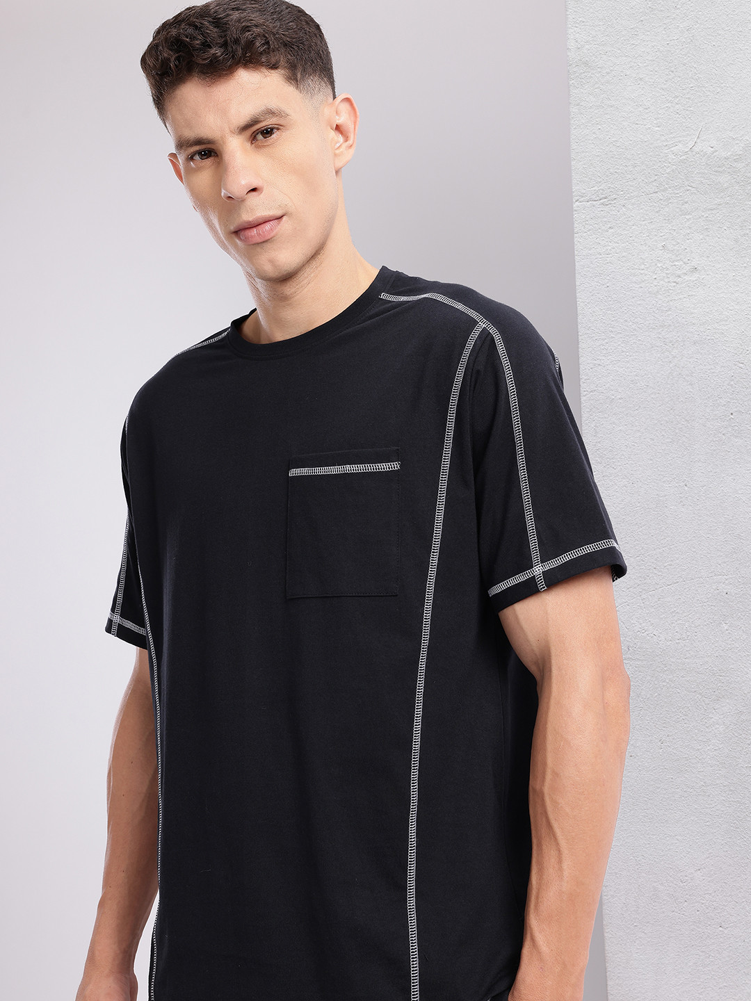 HRX by Hrithik Roshan Men Contrast Stitch T-shirt