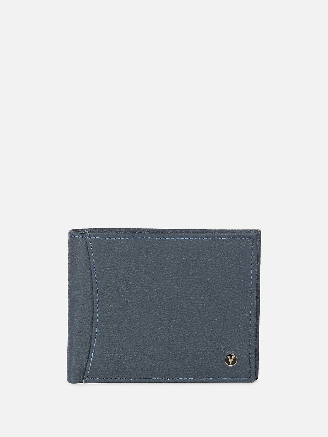 Van Heusen Men Textured Cut And Stitch Work Leather Two Fold Wallet