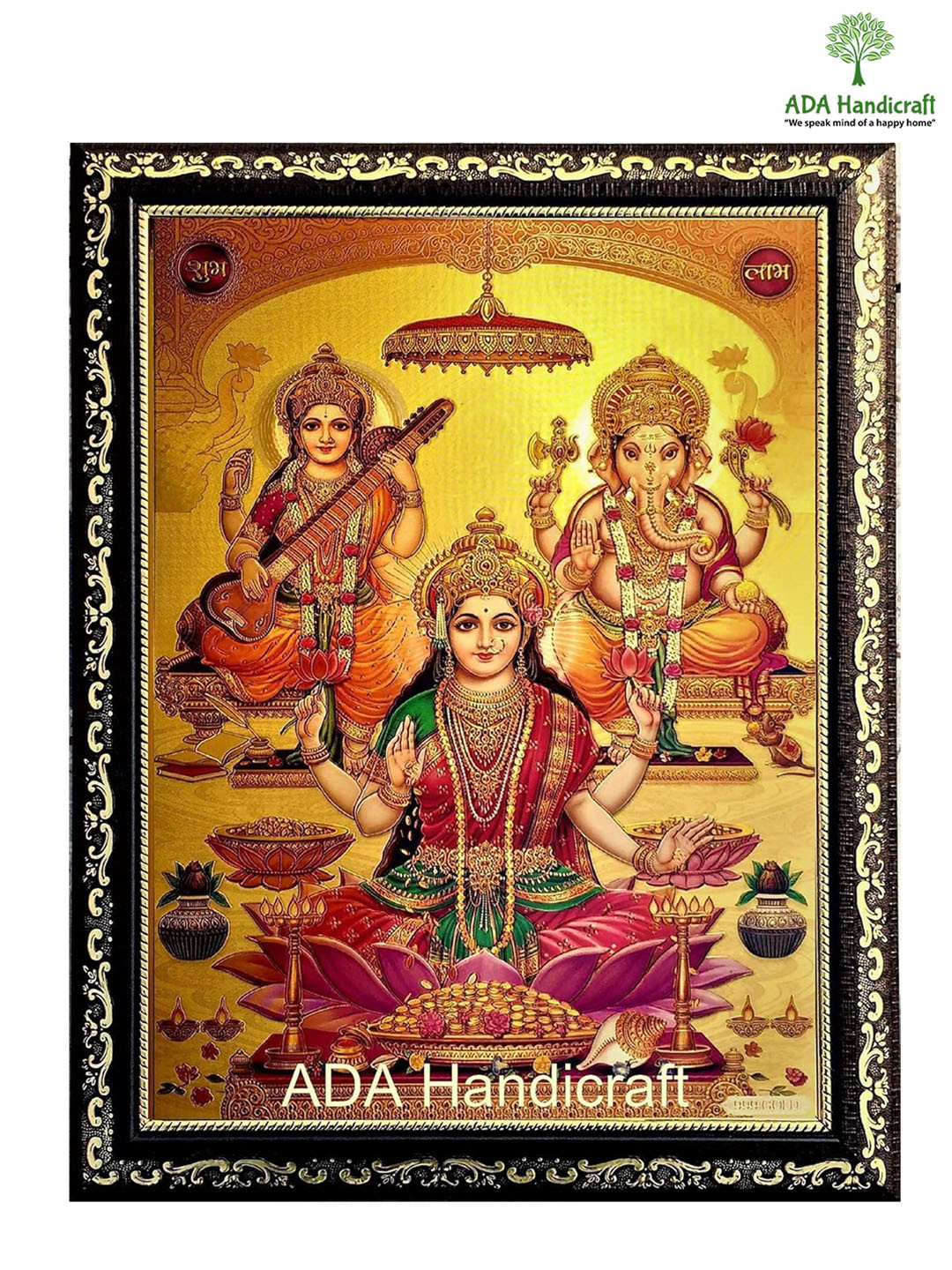 ADA Handicraft Wood Wall Rectangle Paintings Wall Art -10.23 x 23.77 In