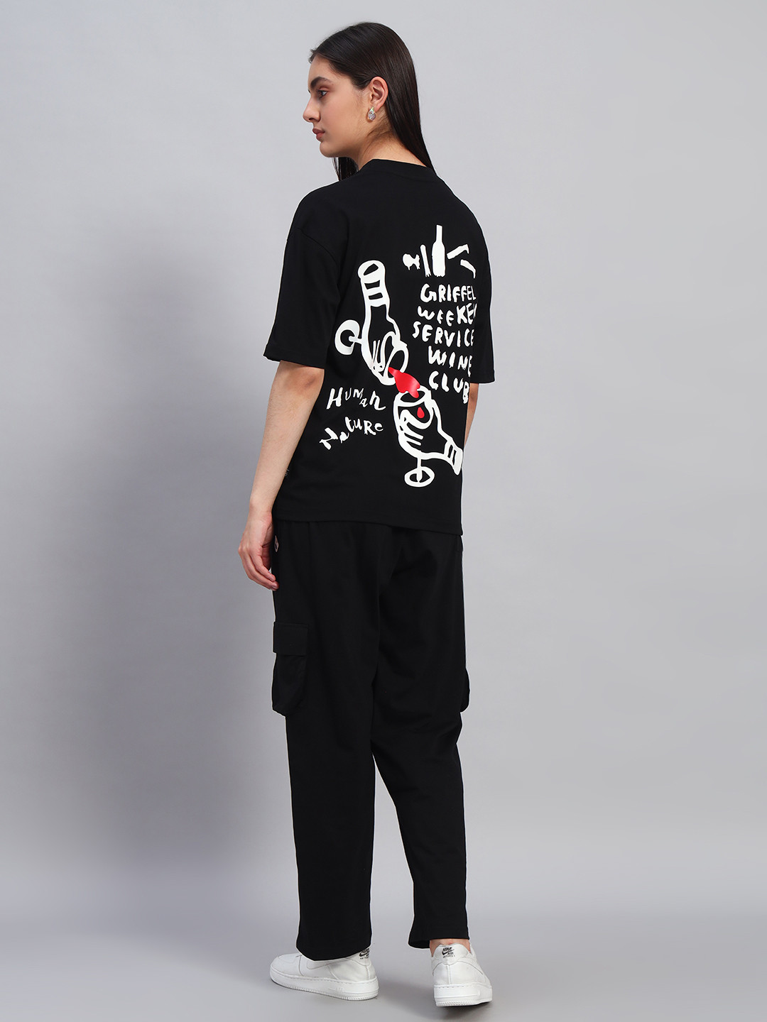 GRIFFEL Printed Oversized Pure Cotton Co-Ords