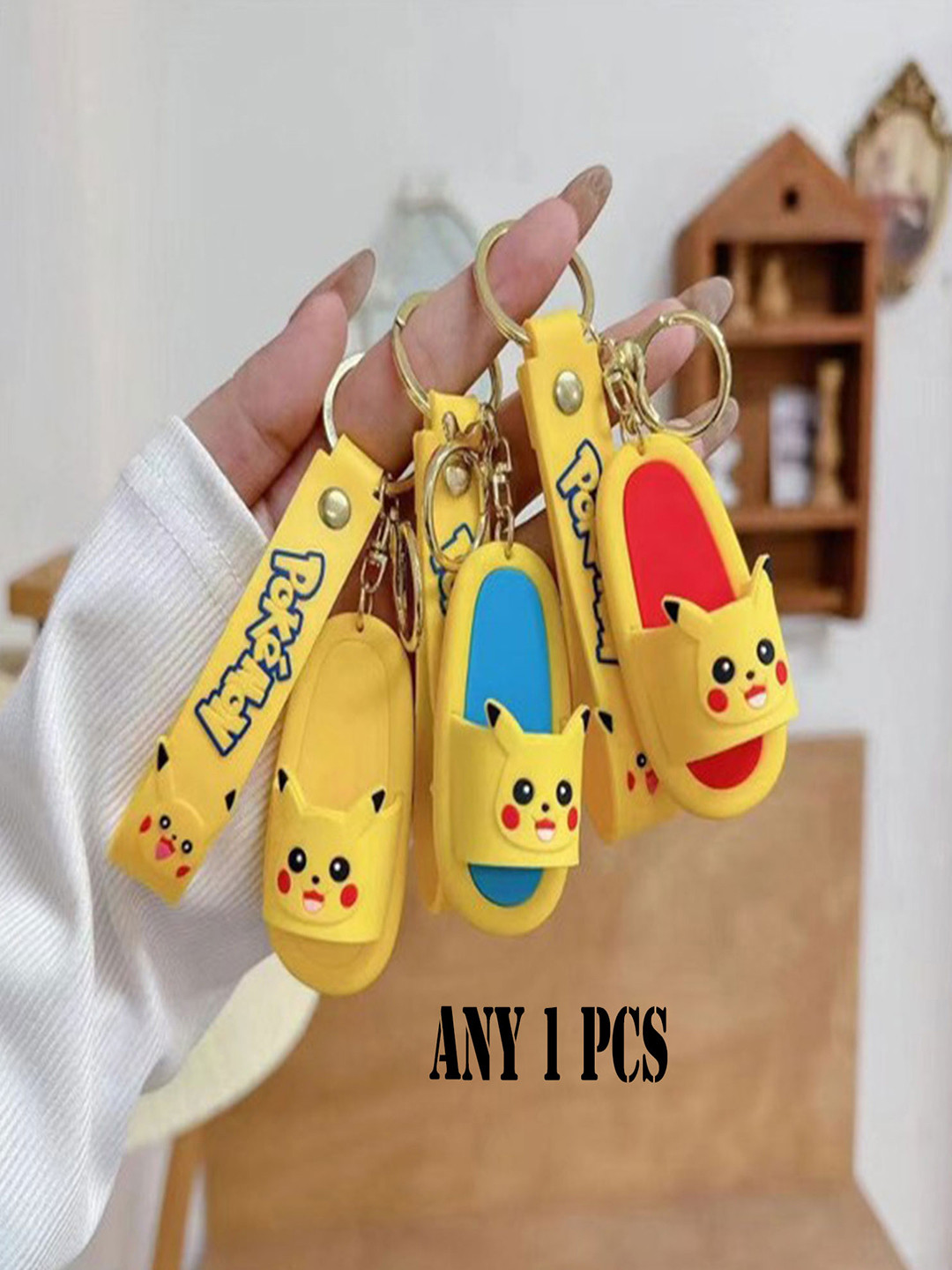 Flenzy  Pokemon Cartoon Slippers Key Chain