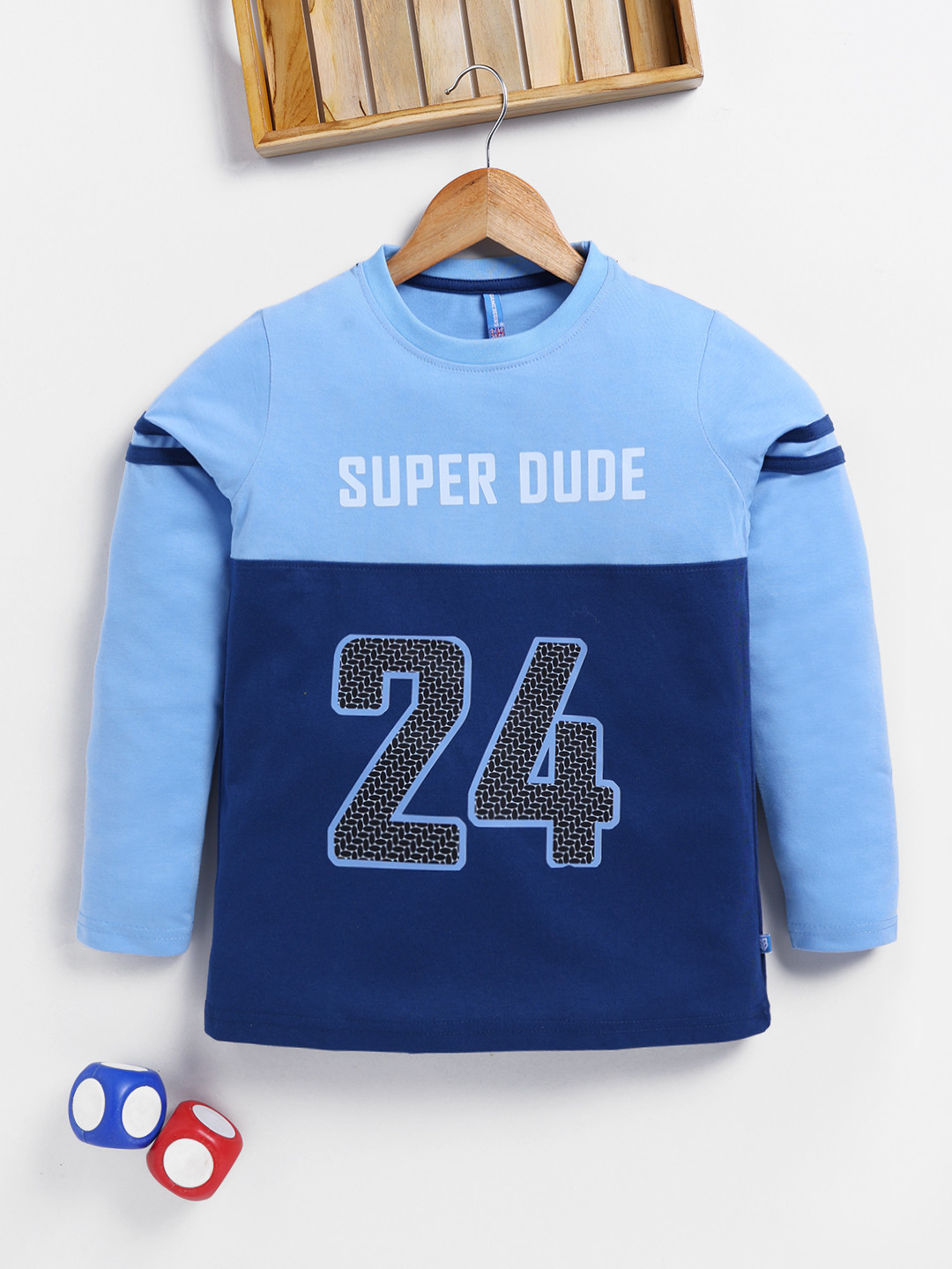 Here&Now X Game Begins Boys Varsity Printed Cotton T-shirt