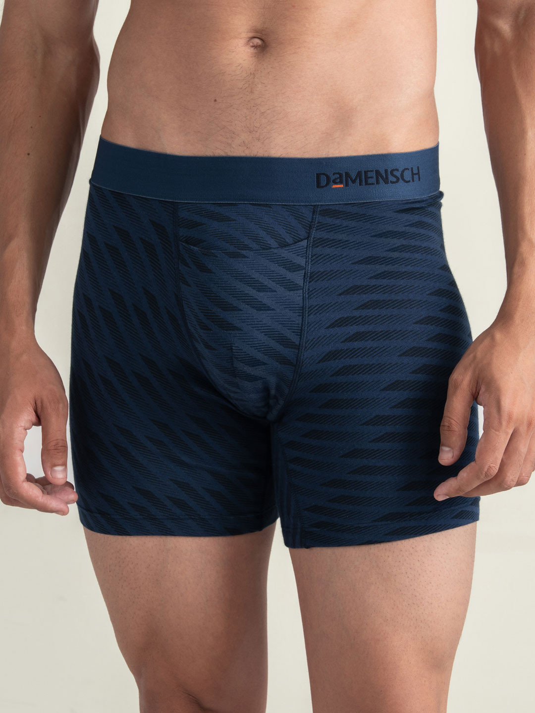 DAMENSCH Deo-Soft Printed 4-way stretch Trunks-BB1002-CMTBLU