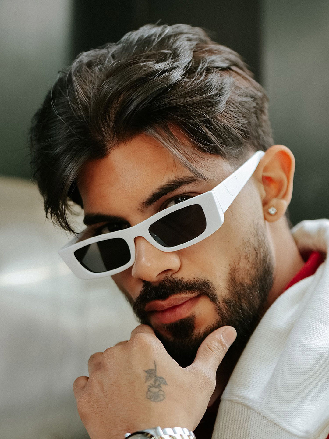 Urban Scissors Unisex Rectangle Sunglasses with UV Protected Lens HIPHOP-SUN