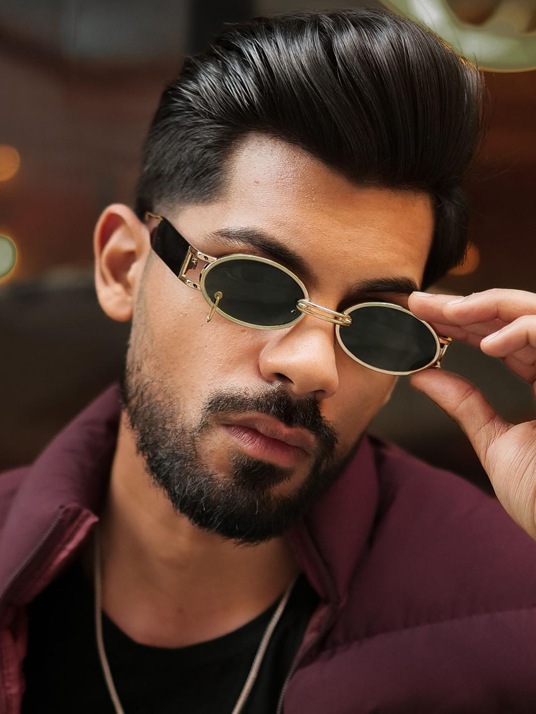 Urban Scissors Unisex Oval Sunglasses with UV Protected Lens CIRCUIT-SUN