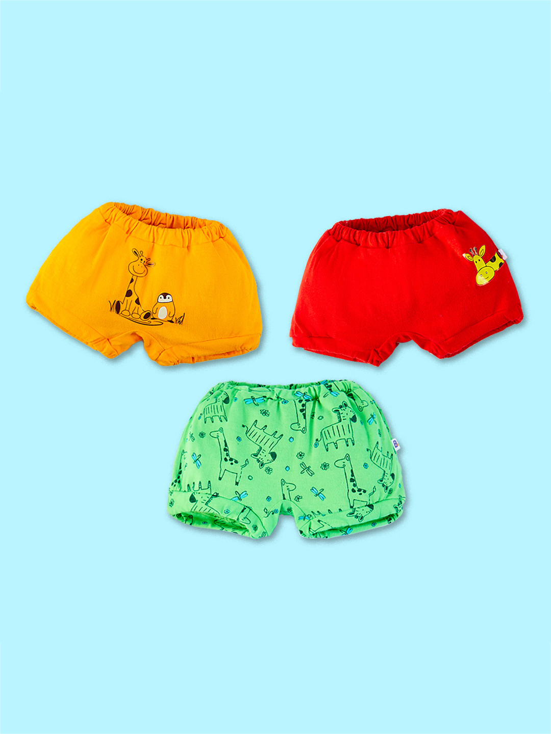 SuperBottoms Unisex Basic 100% Cotton Bloomer for Kids Breathable & Soft Underwear 3 Pcs