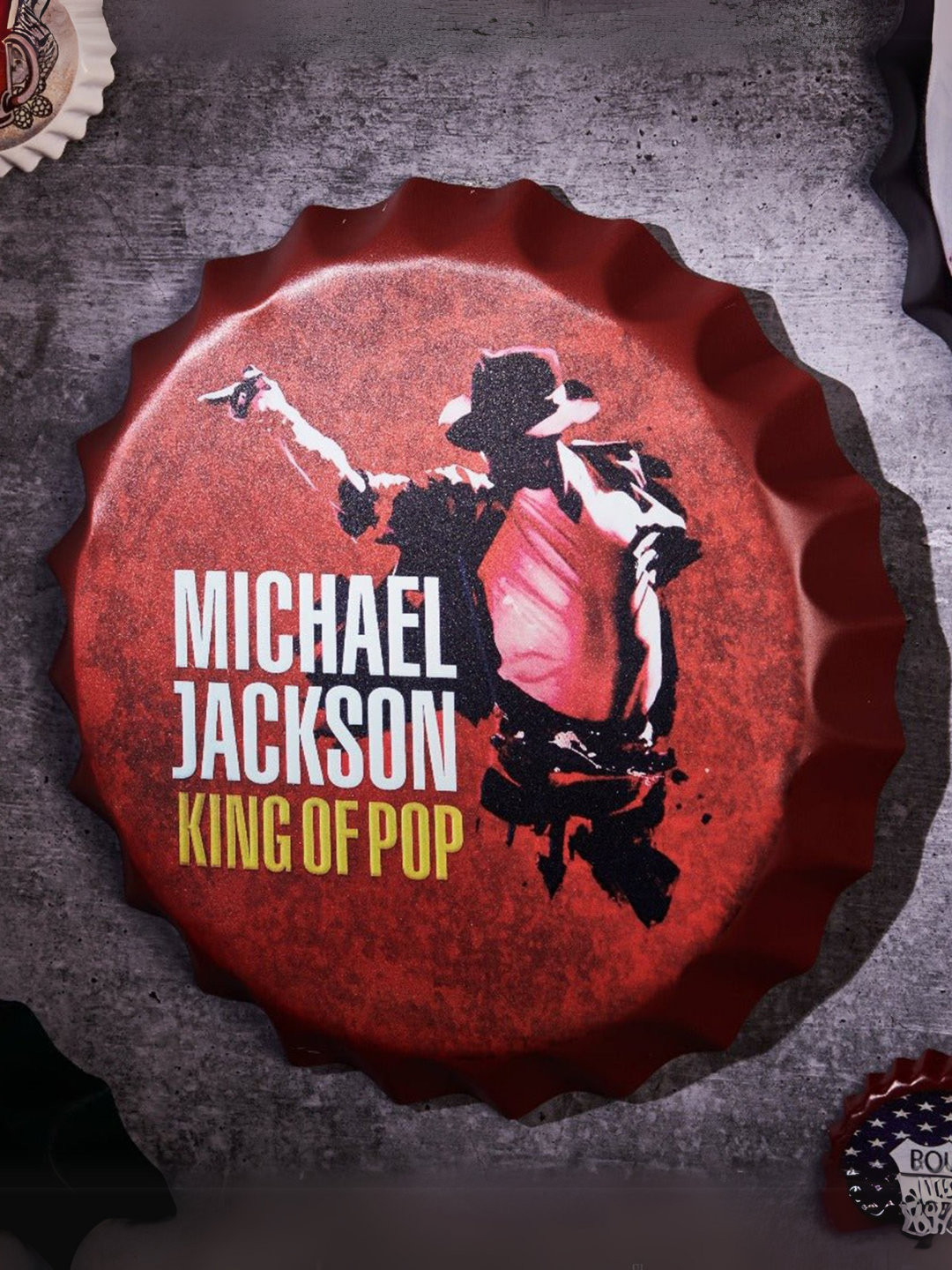 eazy wagon Bottle Caps sign - Michael Jackson Metal Matte Hall Signs and Plaques-14In