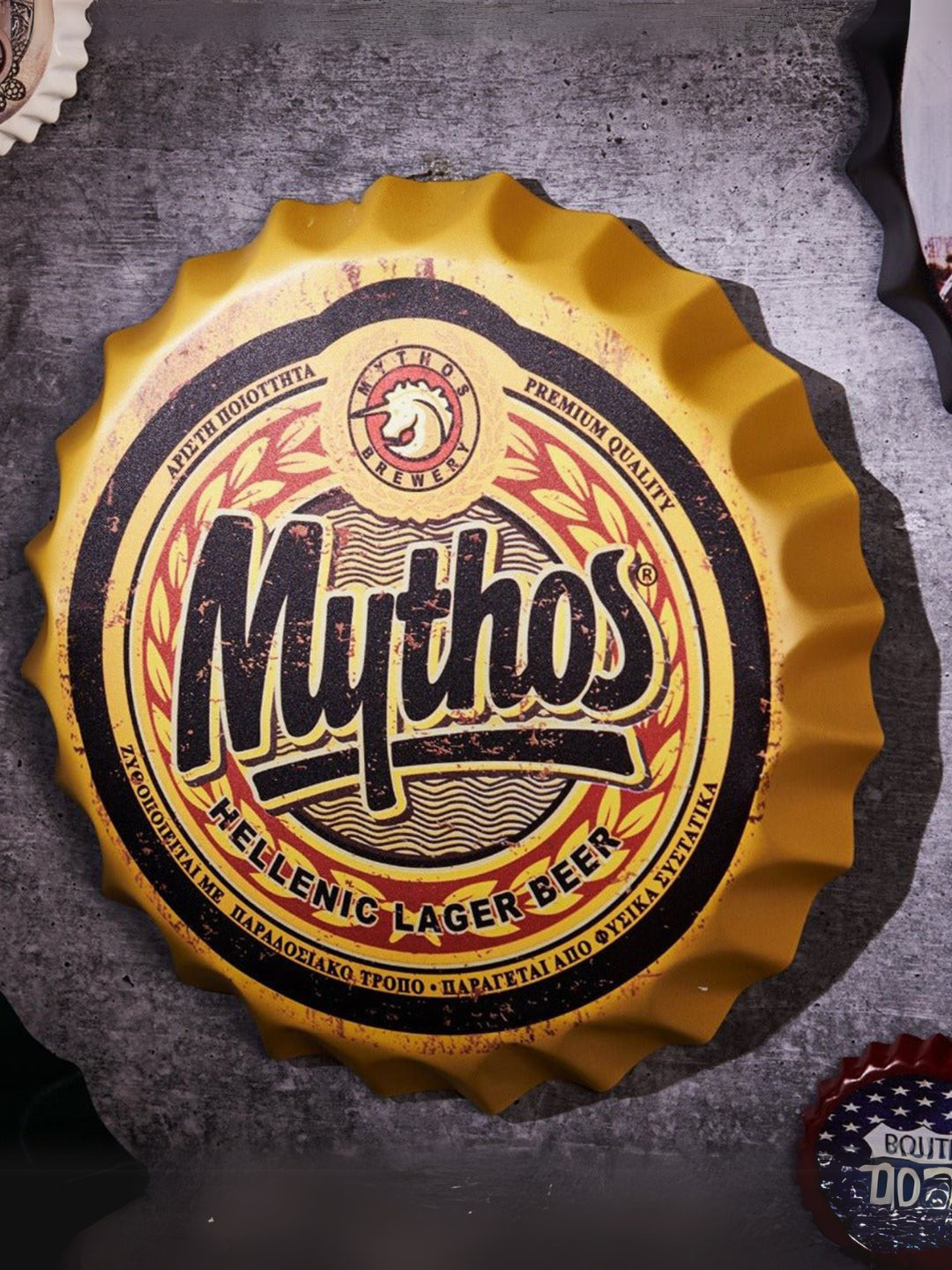 eazy wagon Bottle Caps sign - Mythos Metal Matte Hall Signs and Plaques-14In