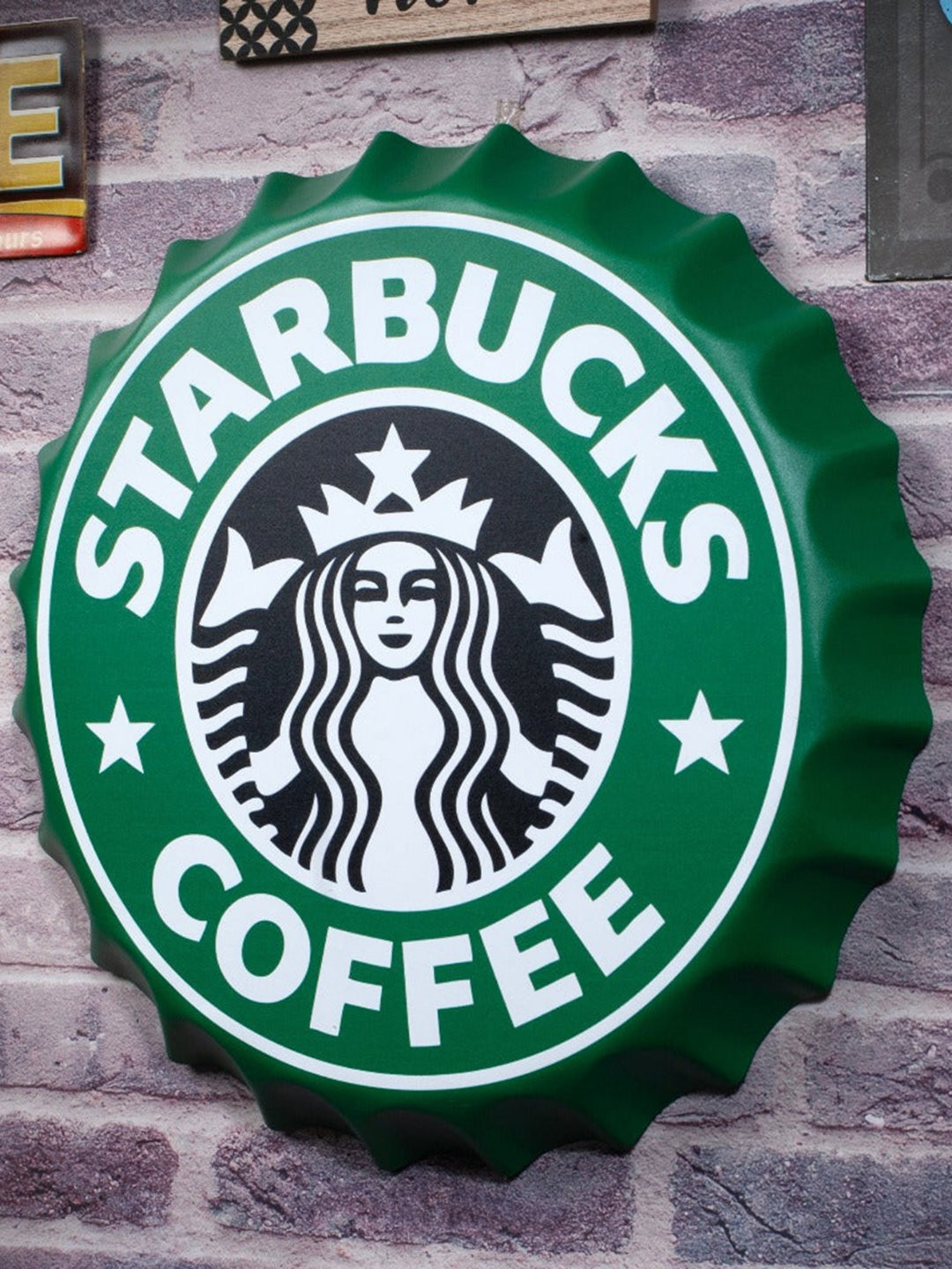 eazy wagon Bottle Caps sign - Starbucks Coffee Metal Matte Hall Signs and Plaques-14In
