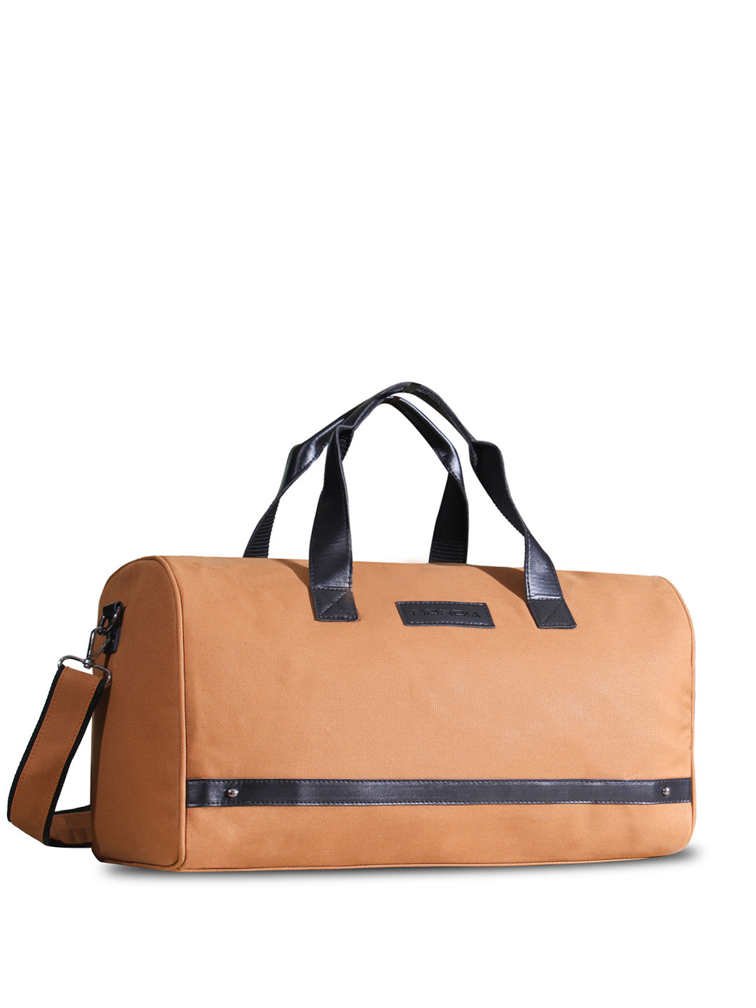 NORDIA Rover Classic Desert Tan Ember Edition Travel Duffel Bag with Shoe Pocket 30L