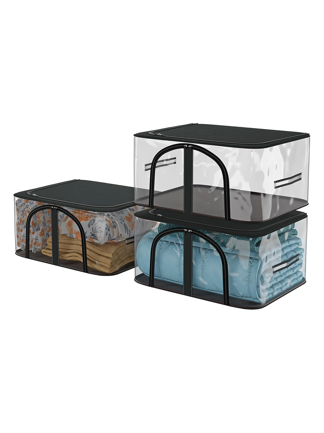 Myntra Elegant Homes Grey 3 Pieces PVC Regular Multi-Utility Organisers