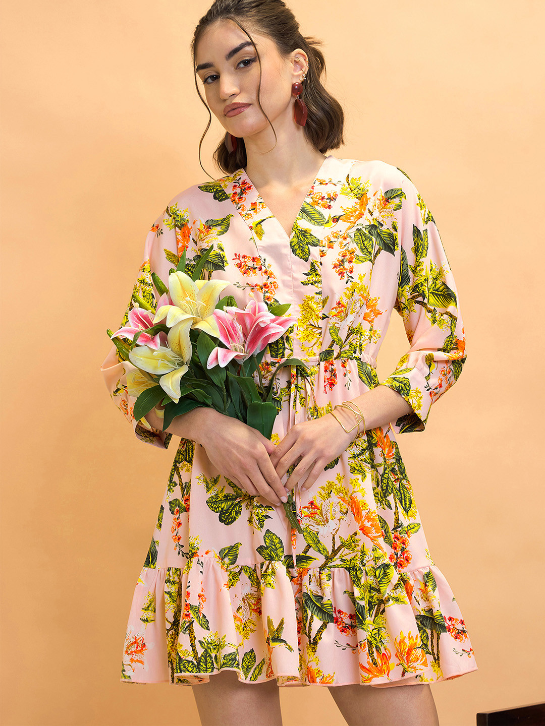 CORSICA Floral Print A-Line Mini Dress