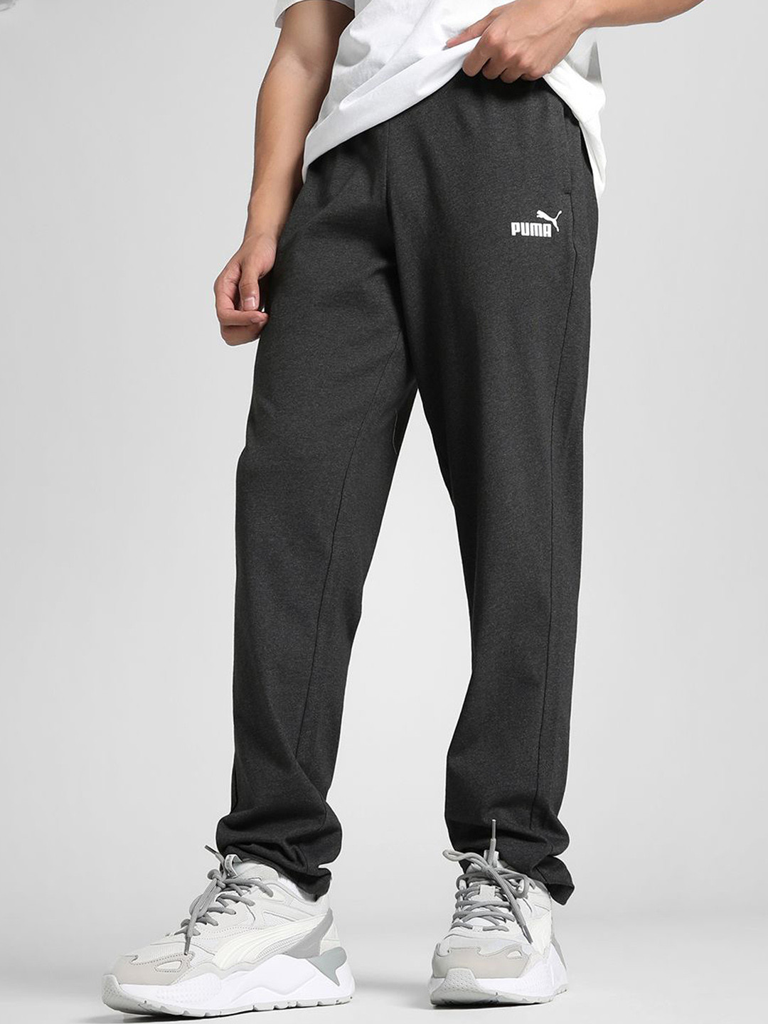 Puma Men Zippered Jersey Pants