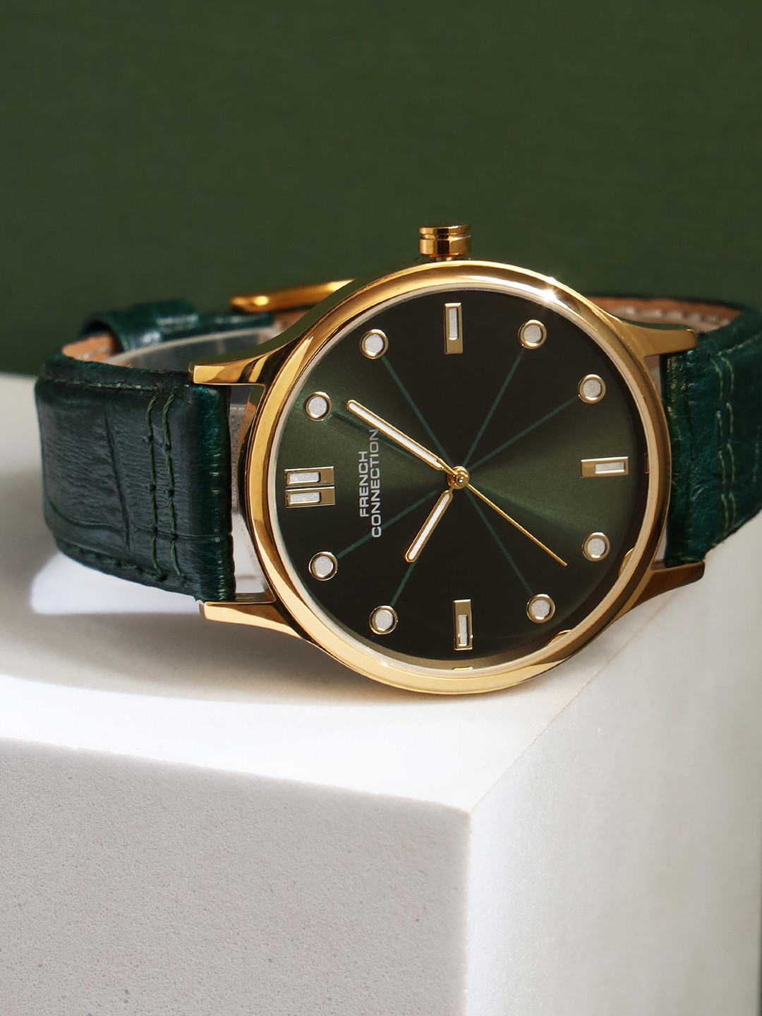 French Connection Men Dial & Leather Wrap Around Straps Analogue Watch FCN0148NL