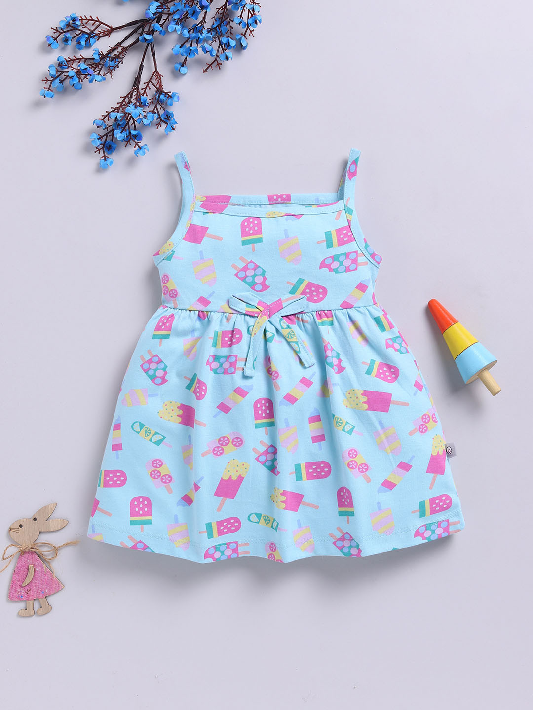 YK X Tinyo Infant Girls Printed Cotton A-Line Dress