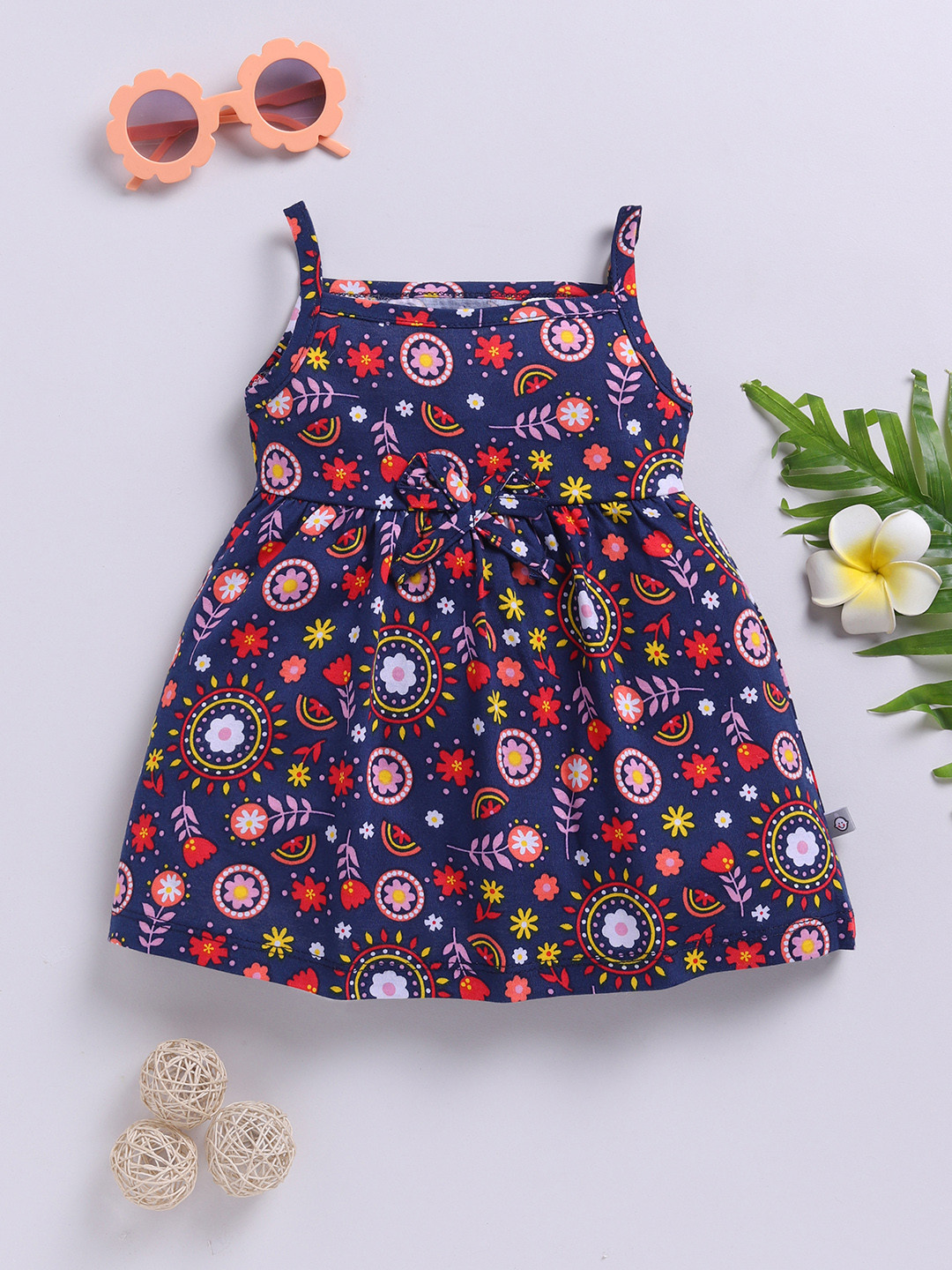 YK X Tinyo Infant Girls Floral Print A-Line Dress