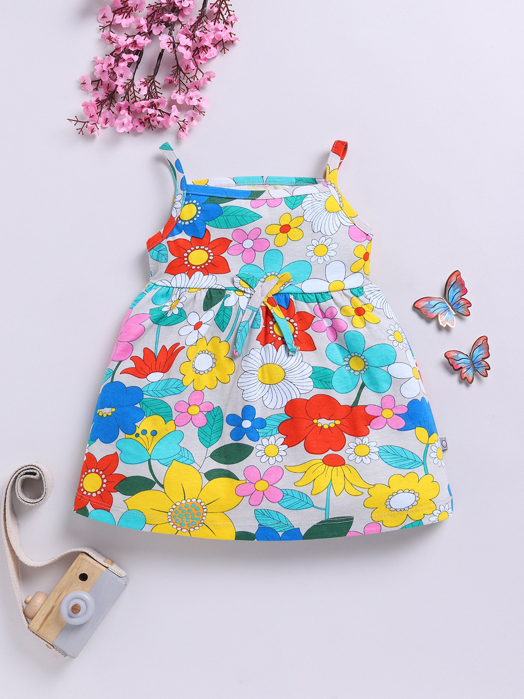 YK X Tinyo Infant Girls Floral Print A-Line Dress