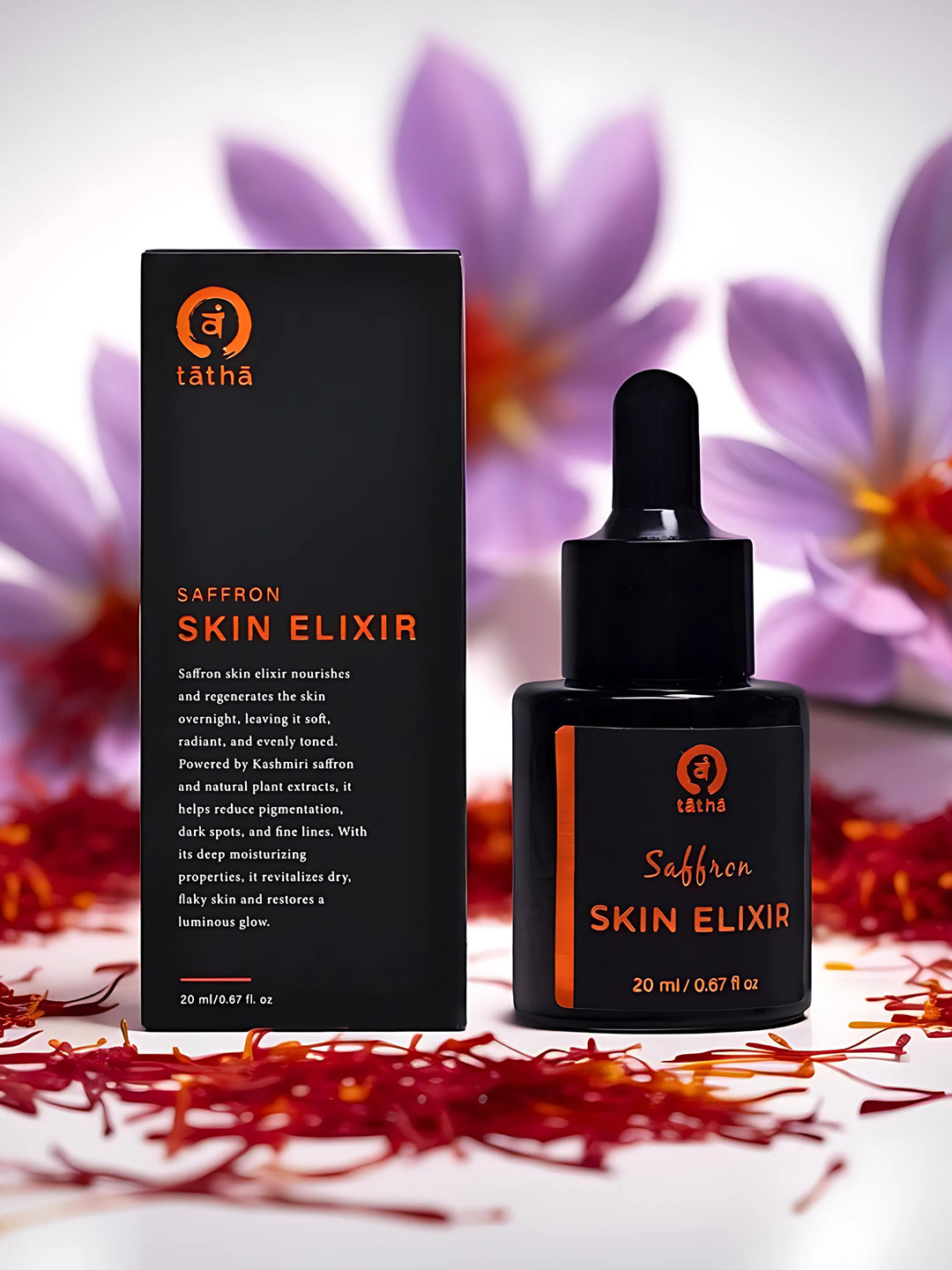 Tatha 100% Natural Saffron Oil Based Face Serum - 20 ml